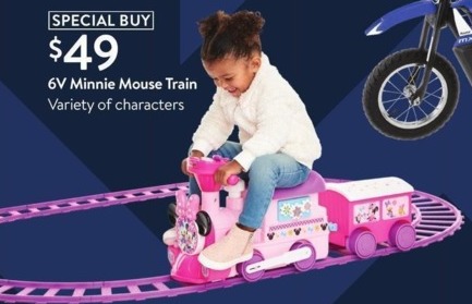 minnie mouse 6v train