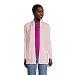 Lands' End Women's Cotton Open Long Cardigan Sweater (Soft Tea Rose) $3.75 + Free Shipping