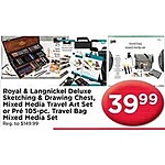 AC Moore Black Friday: Royal &amp; Langnickel Deluxe Sketching &amp; Drawing Chest, Mixed Media Travel Art Set or Pre 105 pc Travel Bag Mixed Media Set for $39.99