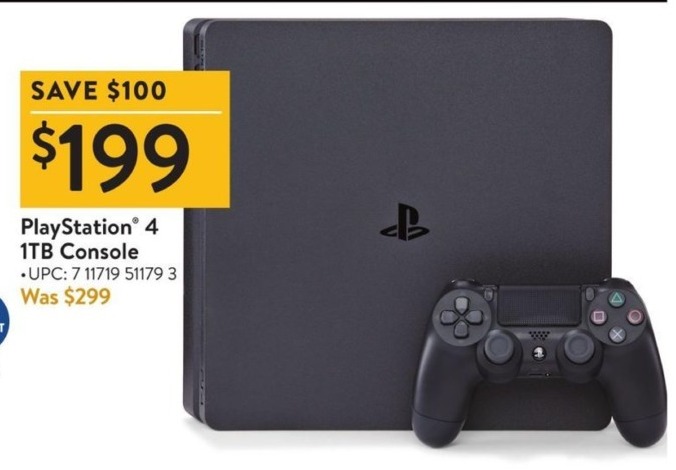 Walmart Black Friday: PlayStation 4 1TB Console for $199.00 - 0