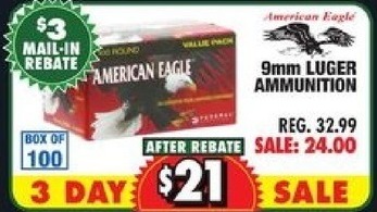 American Eagle Rebate >> Big 5 Sporting Goods Black Friday American Eagle 9mm Luger Ammo For American Eagle Rebate >> Big 5 Sporting Goods Black Friday American Eagle 9mm Luger Ammo For