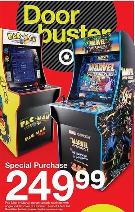 Target Black Friday Pac Man Or Marvel Upright Arcade Cabinet For