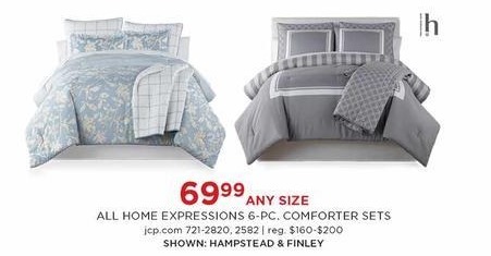 Jcpenney Black Friday All Home Expressions 6 Pc Comforter Sets