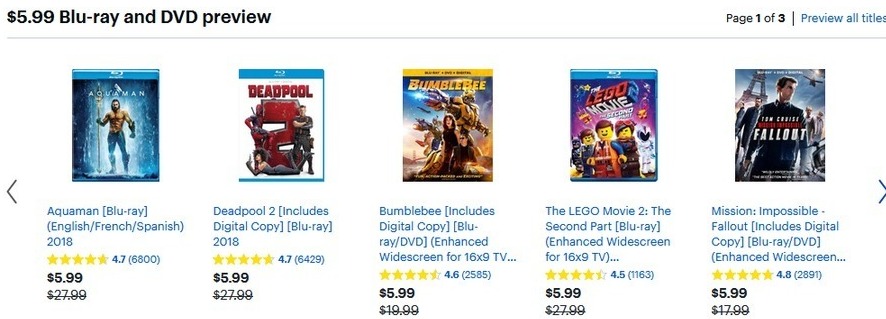 Best Buy Black Friday Select Blu Ray Dvds Aquaman