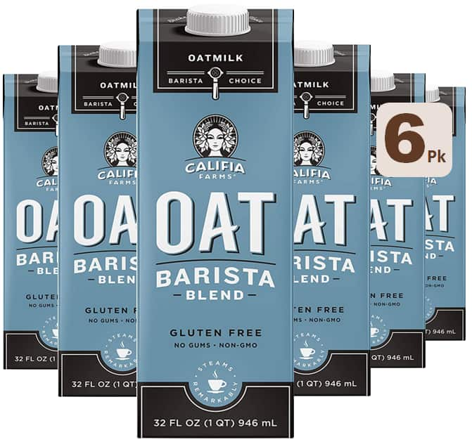 Califia Farms - Oat Barista Blend Oat Milk, 32 Oz (Pack of 6