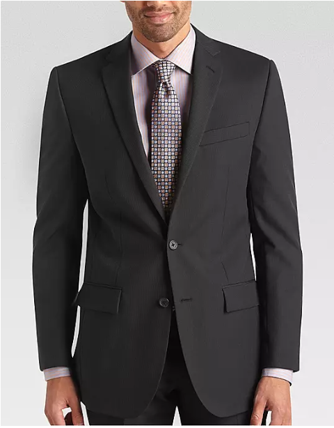 Egara Charcoal Stripe Slim Fit Suit Separates Coat $20