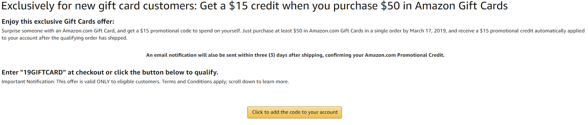Ymmv Get 15 Credit When Purchase 50 In Amazon Gift Cards