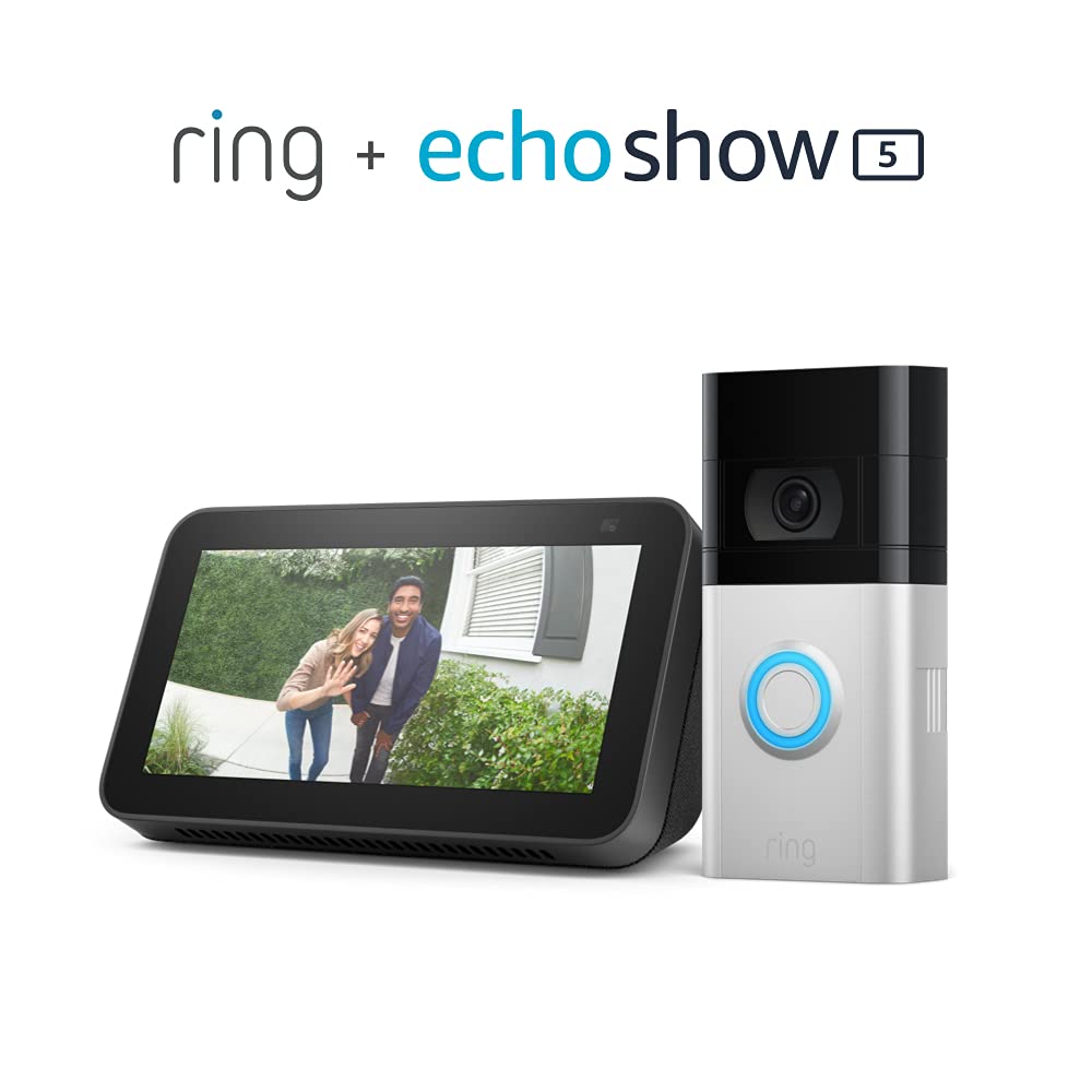 Ring Video Doorbell 4 (2021 Model) w/ Echo Show 5 (2nd Gen)