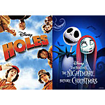 Disney Digital HD Films: Enchanted, Holes, The Nightmare Before Christmas 2 for $10 &amp; More