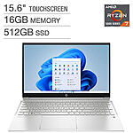 Costco Members: HP Pavilion 15.6" Touch Laptop: Ryzen 7 5825U, 16GB RAM, 512GB SSD $550 &amp; More Offers