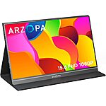 15.6" ARZOPA 1920x1080 60Hz Portable IPS External Monitor w/ Cover $75.20 + Free Shipping