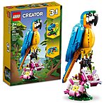 LEGO Creator 3 in 1 Exotic Parrot to Frog to Fish Building Toy $16
