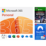 Select Locations: 1-Yr Microsoft 365 Personal + Nord VPN + Watch Dogs (Xbox Digital) $35 &amp; More + Free S/H