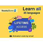 Rosetta Stone: Lifetime Subscription (25 Languages) $120