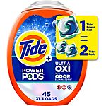 45-Count Tide Ultra OXI Power PODS with Odor Eliminators + $3 Amazon Credit $14.50 &amp; More w/ S&amp;S