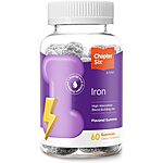 60-Count Chapter Six Iron Gummies Dietary Supplement (Grape flavored, 10mg) $4 w/ Subscribe &amp; Save
