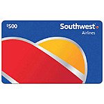 Costco Members: $500 Southwest Airlines eGift Card (Email Delivery) $430