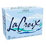 12-Pack 12-Oz LaCroix Sparkling Water (Pure) $3.75