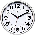 Infinity Instruments 9" Analog Wall Clock (Silver) $5 + Free Shipping