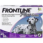 3-Doses Frontline Plus Flea & Tick Treatment for Dogs (Large Dog, 45-88-Lbs) 2 for $44.40 w/ Subscribe &amp; Save + Free S&amp;H