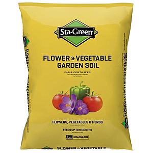 Lowe’s, Sta-Green 1cu ft Flower & Vegetable Garden Soil, $2.50, 1.5