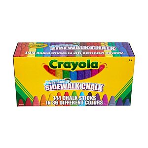 Crazart Washable Multicolor Sidewalk Chalk, 64 Count