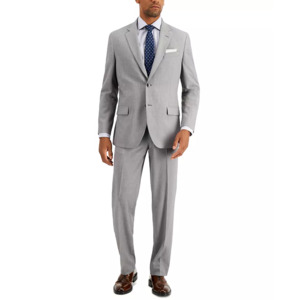 2-Piece Nautica Men's Modern-Fit Suits (Stretch Cotton Solid, Stretch)