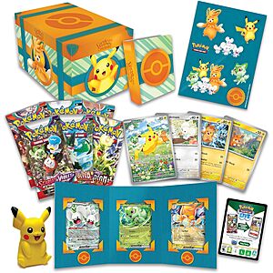 Pokemon TCG: PALDEA Adventure Chest w/ 6 Booster Packs, Squishy toy Pikachu  $22.49 + Free Shipping w/ Prime or on $35+