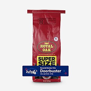 Royal Oak 10lbs BBQ Charcoal briquettes @ Lowes.com - $3.33