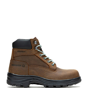 Wolverine Boots: Wolverine Women Carlsbad 6" Steel-Toe Work Boots (Brown) $48.75 & More + Free S/H