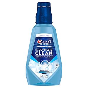 33.8oz Crest Pro-Health Multi-Protection Mouthwash (Clean Mint) $3.75 w/ S&S