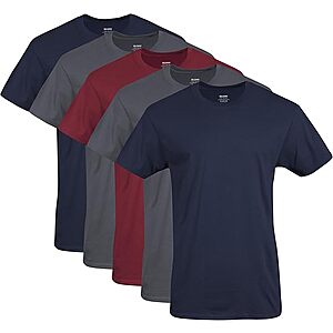 5-Pk Gildan Men's Crew T-Shirts (various colors) $14.45 or less