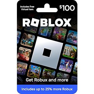$80* | $100 Roblox Gift Card (Physical) at Amazon