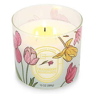 13-Oz Mainstays 3-Wick Floral Scene Scented Jar Candle (various)