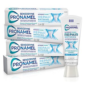 Select Accts: 4-Pack 3.4-Oz Sensodyne Pronamel Enamel Repair Toothpaste $15.60 w/ S&S