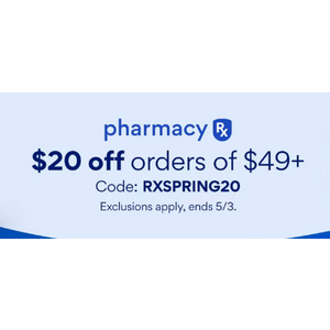 Chewy: Select Chewy Pharmacy Pet Medications $20 Off Orders $49+ + Free S&H