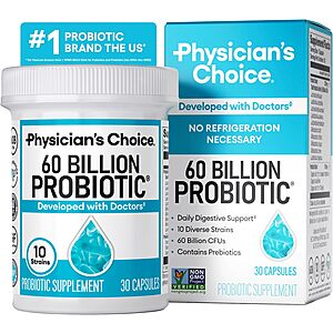 Select Accounts: 30-Ct Physician's Choice Probiotics (60 Billion CFU) $10.20 & More w/ S&S