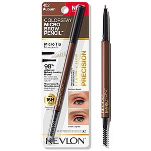 Select Accts: Revlon ColorStay Micro Eyebrow Pencil w/ Built In Spoolie Brush $1.40 w/ S&S