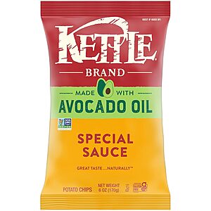 6-Oz Kettle Brand Made w/ Avocado Oil  Potato Chips (Special Sauce) $2.40 w/ S&S