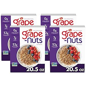 4-Pk 20.5-Oz Post Grape Nuts Original Breakfast Cereal $9.70 w/ S&S