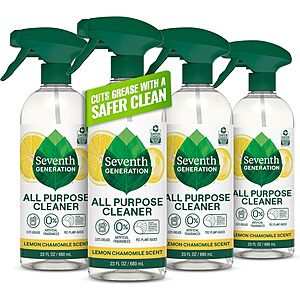4-Pack 23-Oz Seventh Generation All Purpose Cleaning Spray (Lemon Chamomile) $9.35 w/ S&S