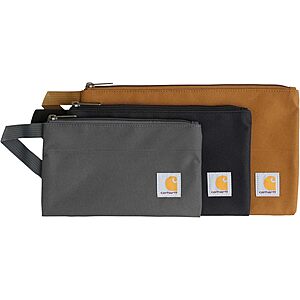 3-Ct. Carhartt Utility Multi-Size Pouch Set (Carhartt Brown / Black / Gravel)