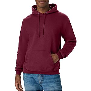 Hanes Men's EcoSmart Fleece Pullover Hooded Sweatshirt (Maroon)