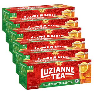 6-Pk. 24-Count Luzianne Decaffeinated Iced Tea Bags $12.75 w/ S&S