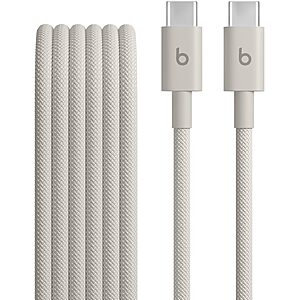 5′ Beats USB-C to USB-C 60W Woven Fast Charging Cable (various colors) $7.60 