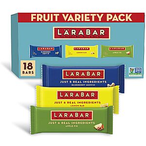 Prime Members: 18-Ct 1.6-Oz Larabar Fruit & Nut Bars Variety Pack $8.25 w/ S&S + Free S/H
