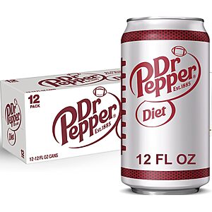 12-Pk 12-Oz Diet Dr Pepper Soda Soft Drink Beverage 3 for $14.15 w/ S&S