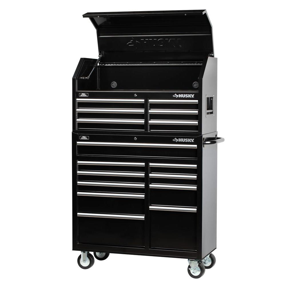 Husky 41 16 Drawer Tool Chest Rolling Tool Cabinet Black