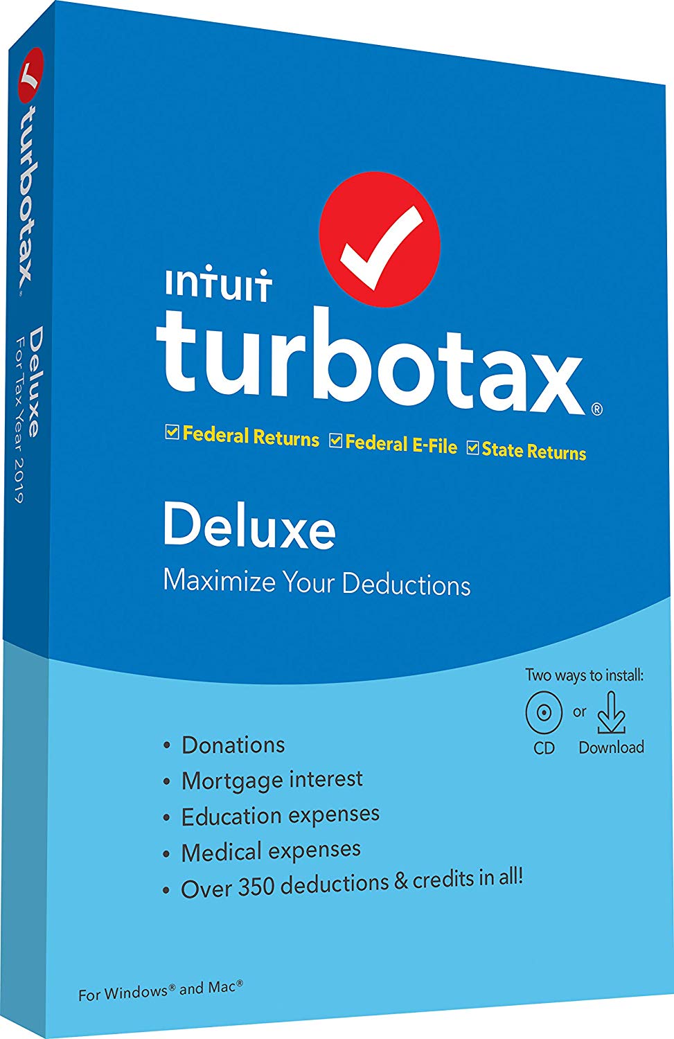 Turbotax Tax Software Deluxe State 2019 Physical Or Digital Slickdeals Net