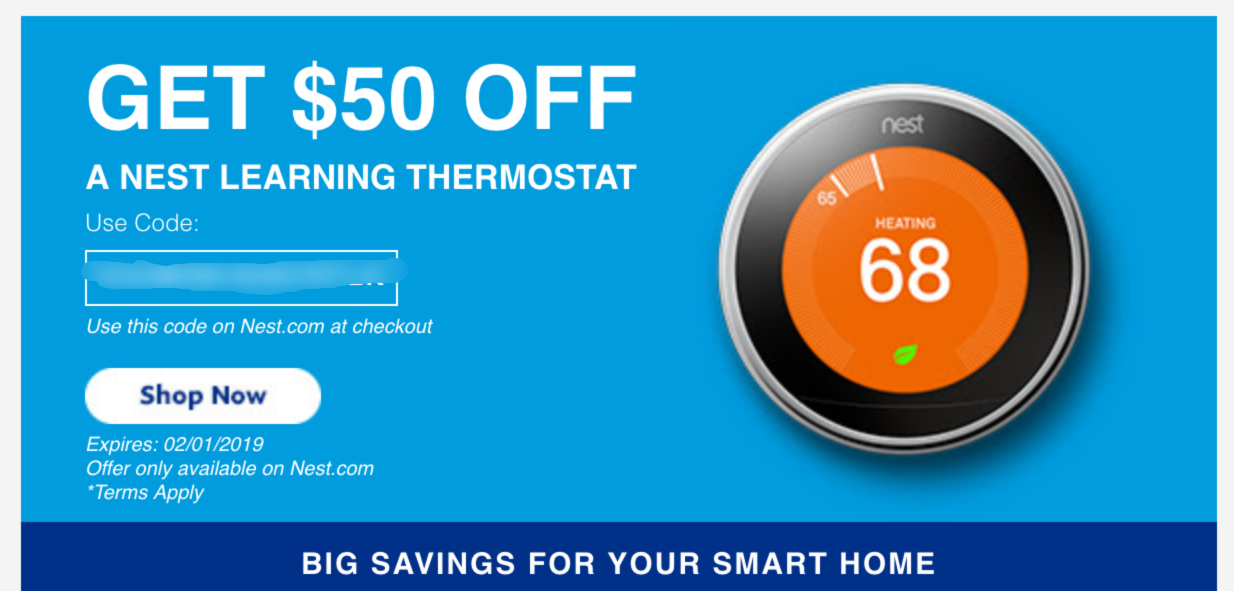 Nest Thermostat 159 after 50 Paypal Coupon & 40 AMEX Offer YMMV